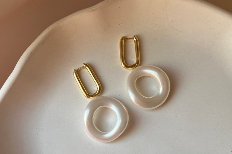 گوشواره مروارید تو خالی