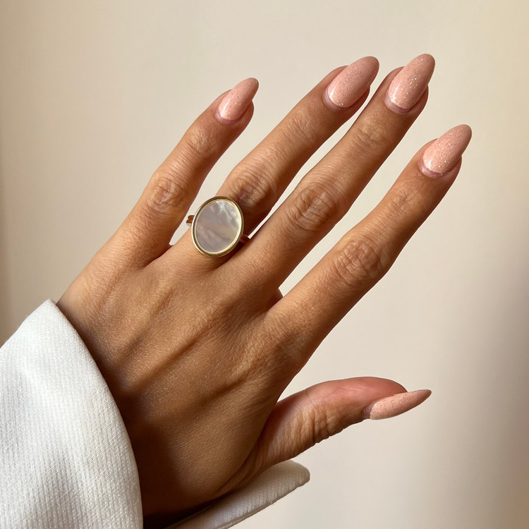 انگشتر دور ساده صدف