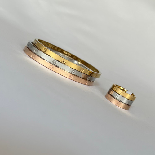 ست انگشتر و بنگل کارتیه لاو