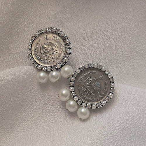 گوشواره سکهای و مروارید